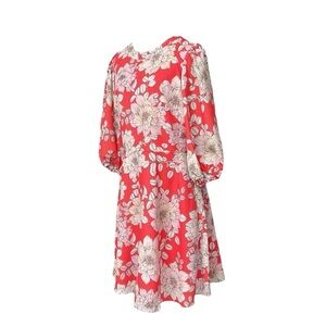 Eliza J Red and Pink Floral Dress
